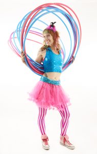 Donna Sparx with HOop Sparx hula hoops