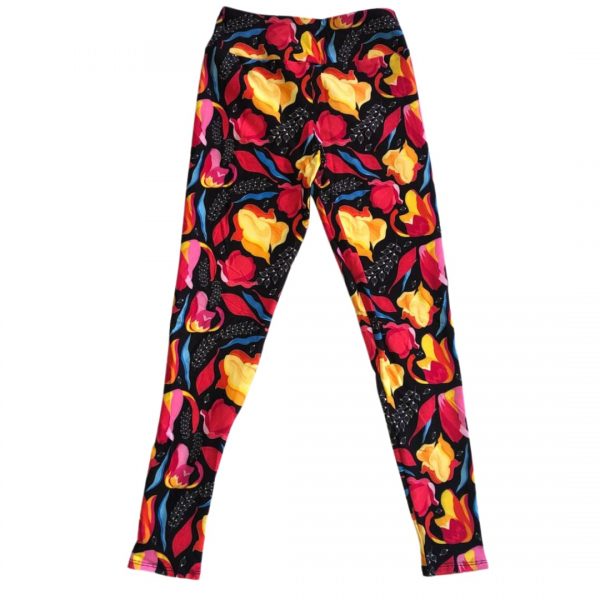 NIGHT FLOWERS LEGGINGS - HIGH WAISTED | Hoop Sparx