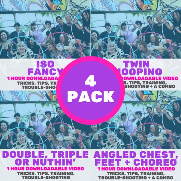4 Pack #4 - Iso Fancy, One Becomes Two, Double, Triple or Nuthin', Chest + Foot Hooping & Choreo | Hoop Sparx
