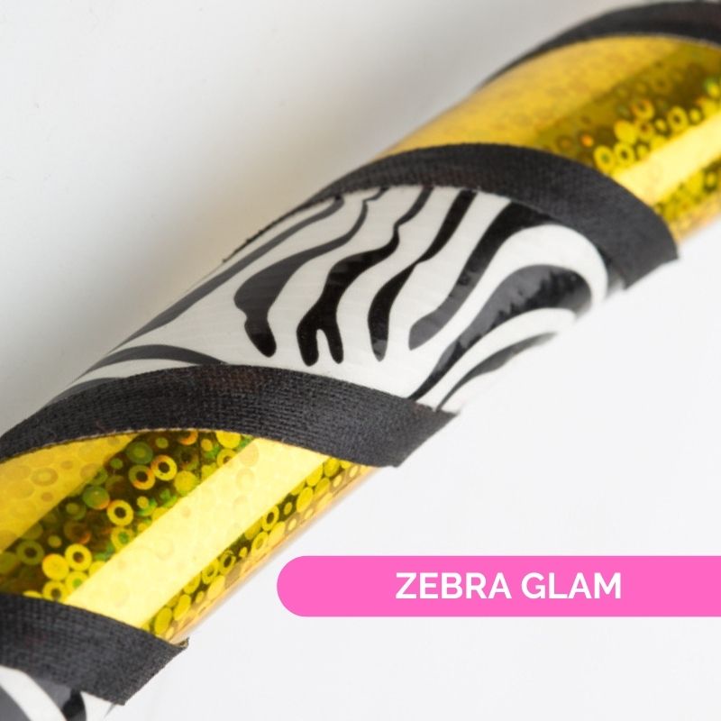 Zebra Glam Hula Hoop - Dance & Fitness | Hoop Sparx