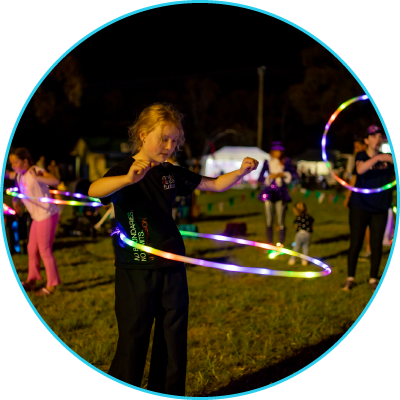 LED Hula Hoop Playspace - Event Entertainment | Hoop Sparx