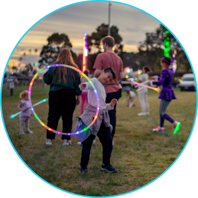 LED Circus Playspace - Event Entertainment | Hoop Sparx